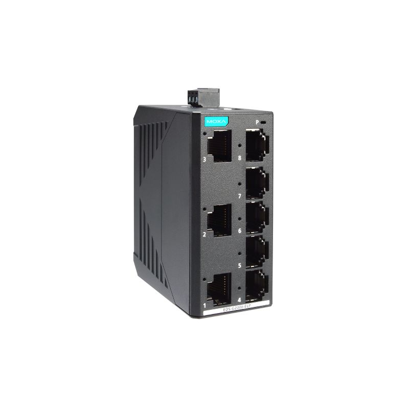 Moxa EDS-G2008-ELP 塑膠外殼8埠入門級非網管型全Gigabit乙太網路交換器